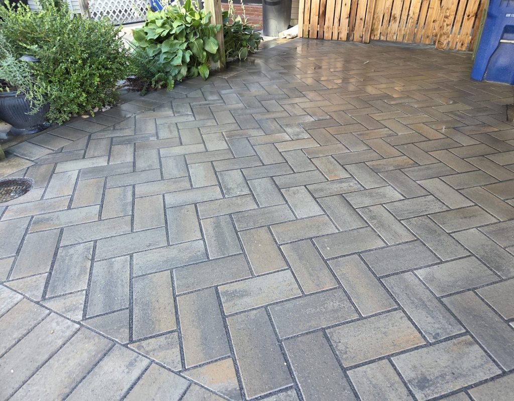 Paver driveway installation in Baltimore, Maryland